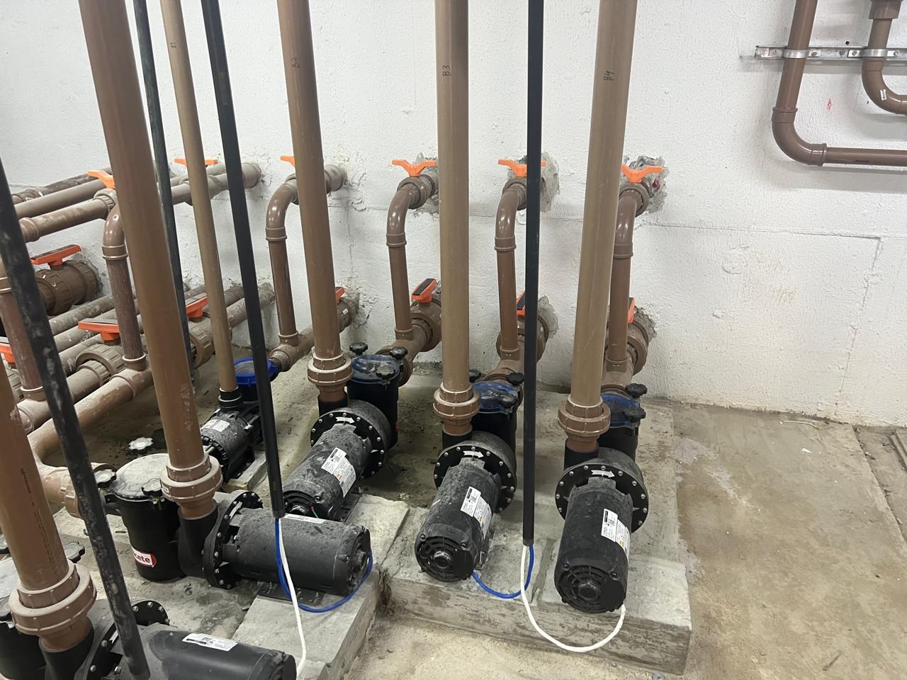 Conjunto de motobombas instalado